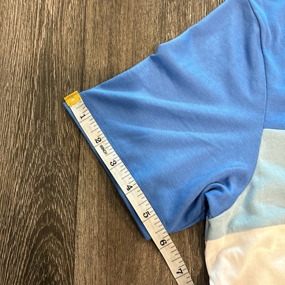 Men’s Free Planet blue and white striped short sleeve T-Shirt Size Small… - Picture 9 of 10